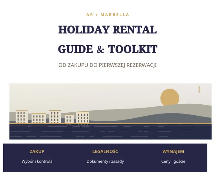 Okładka e-booka AR Marbella Holiday Rental Guide & Toolkit – od zakupu do pierwszej rezerwacji